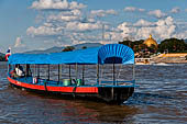 The Laotian shore of the Mekong river in the Golde Triangle area. Northern Thailand.